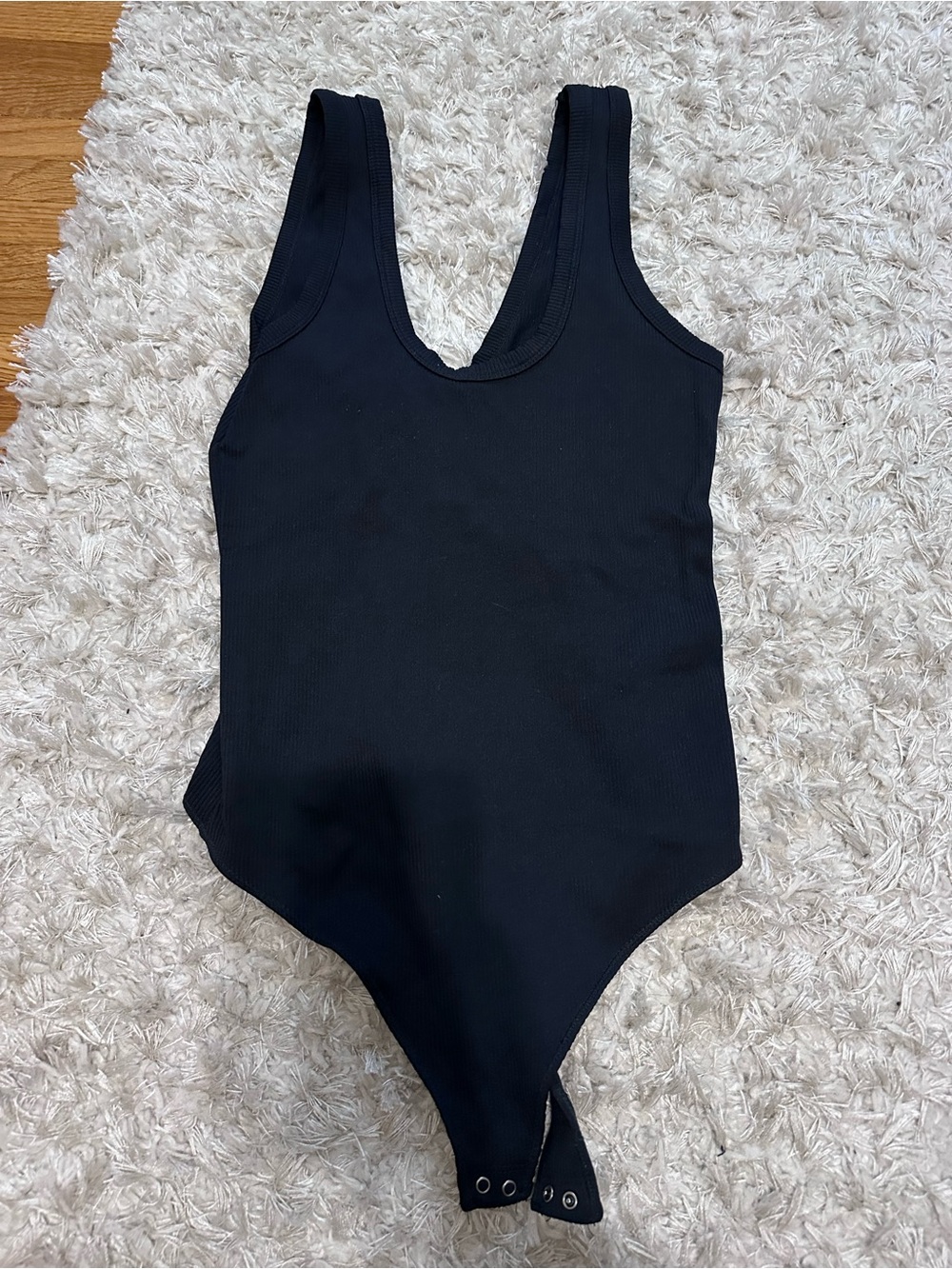 Abercrombie & Fitch Black Ribbed Tank Bodysuit